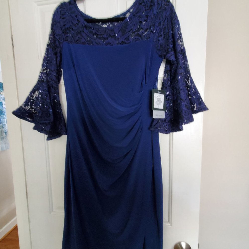 Marina Royal Blue Short Cocktail Dress